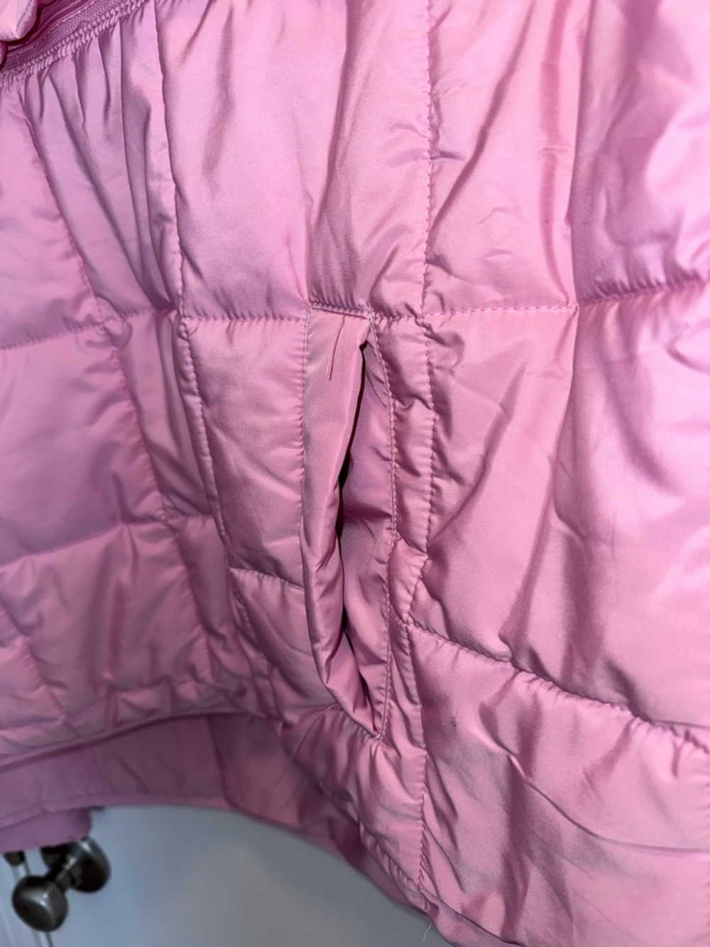 Altar'd State Pink Quilted Hooded Poncho - Picture 3 of 5